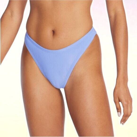 NWT SPEEDO Women's Rib Scoop Bikini Bottom Blue Size XL - Picture 1 of 8